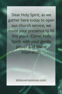 Invoking the Holy Spirit